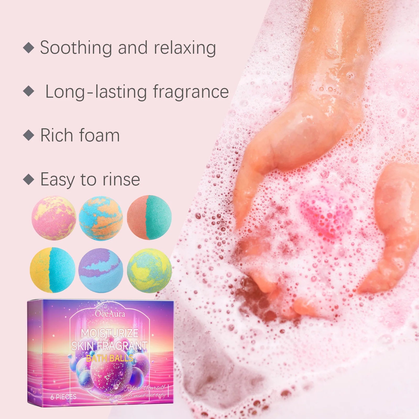 Scented Aromatherapy Bath Bombs for Skin Relaxation and Spa - 18