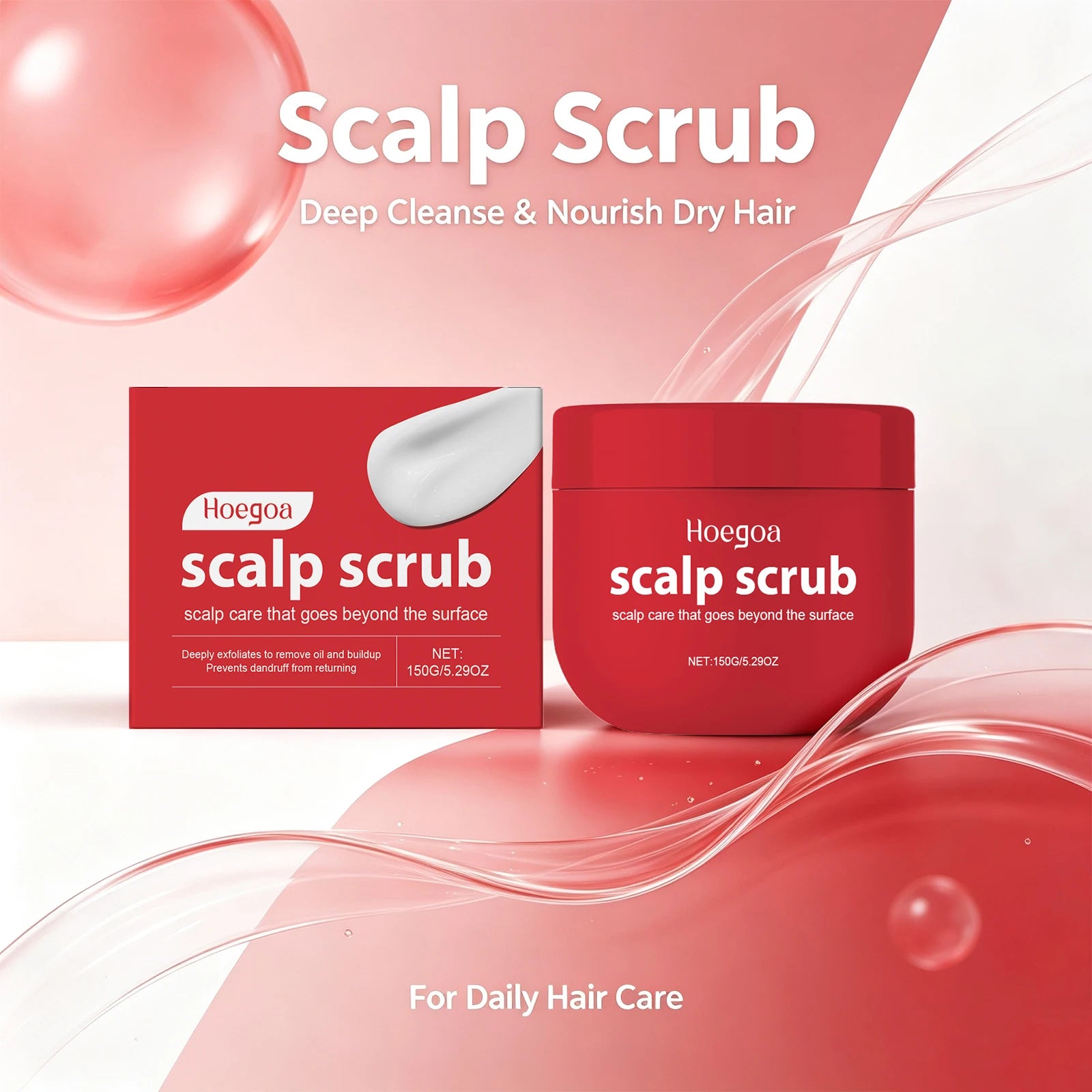 Deep Cleansing Scalp Exfoliator for Dandruff and Oily Hair - 3