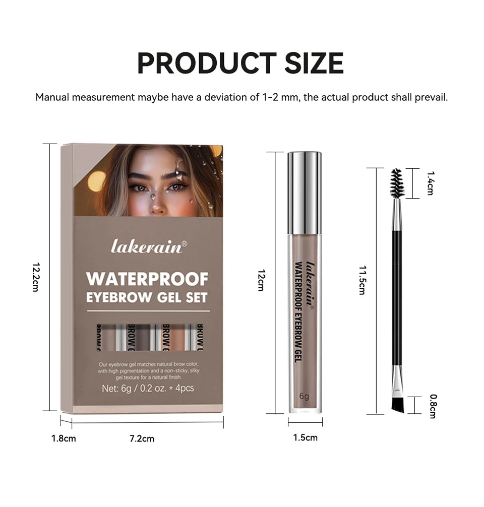 Long-Lasting Waterproof Eyebrow Tint Gel Set