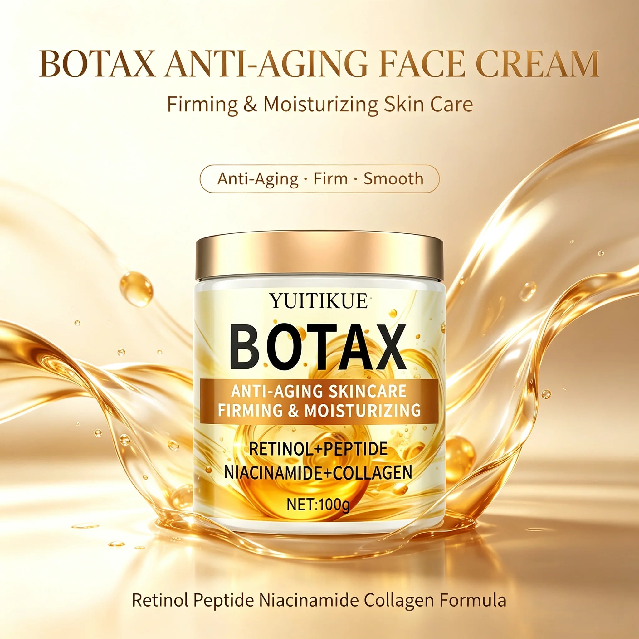YUITIKUE Botax Anti-Aging Cream Retinol Peptide Firming Moisturizer 100g - 6