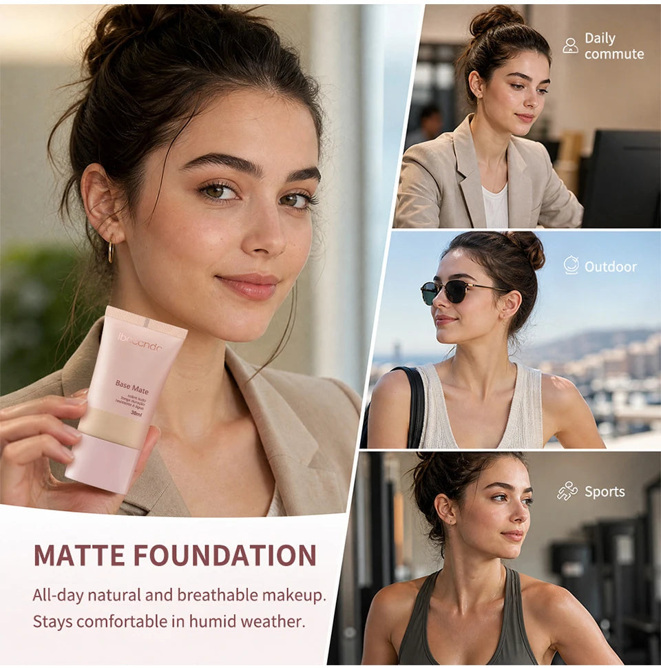 Long-Lasting Matte Liquid Foundation for Flawless Natural Coverage