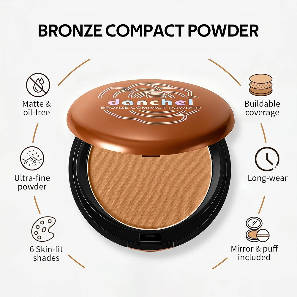 Matte Bronze Pressed Powder for Natural Sun-Kissed Look - 2
