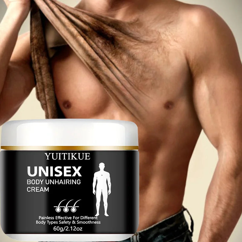 Unisex Body Hair Removal Cream 60g Painless Hair Remover - 3
