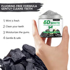 5D White Activated Charcoal Tooth Powder Natural Teeth Whitener 60g