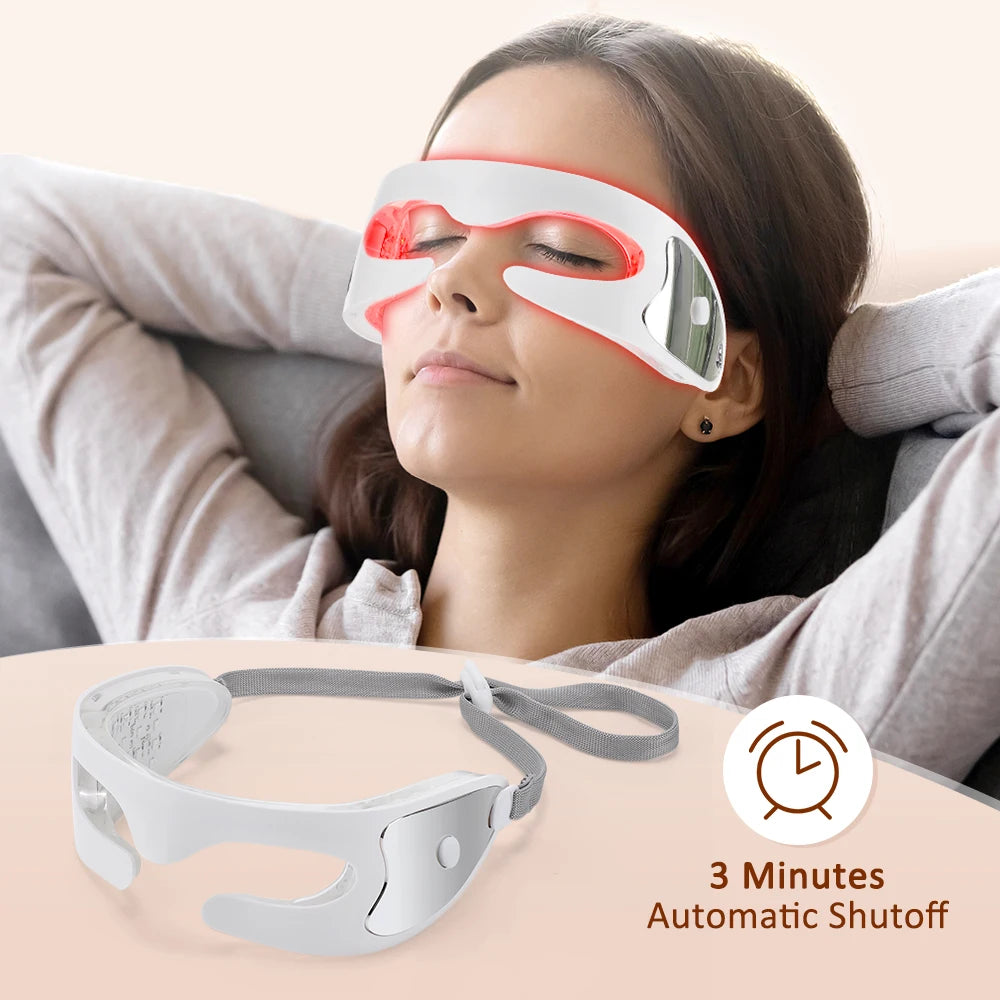 3D LED Red Light Therapy Eye Massager for Fatigue and Dark Circles - 5