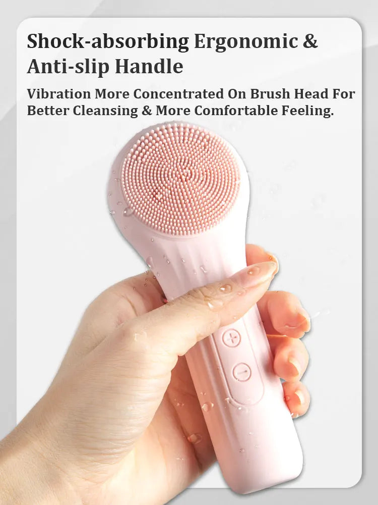 Sonic Electric Facial Cleansing Brush for Skin Exfoliation