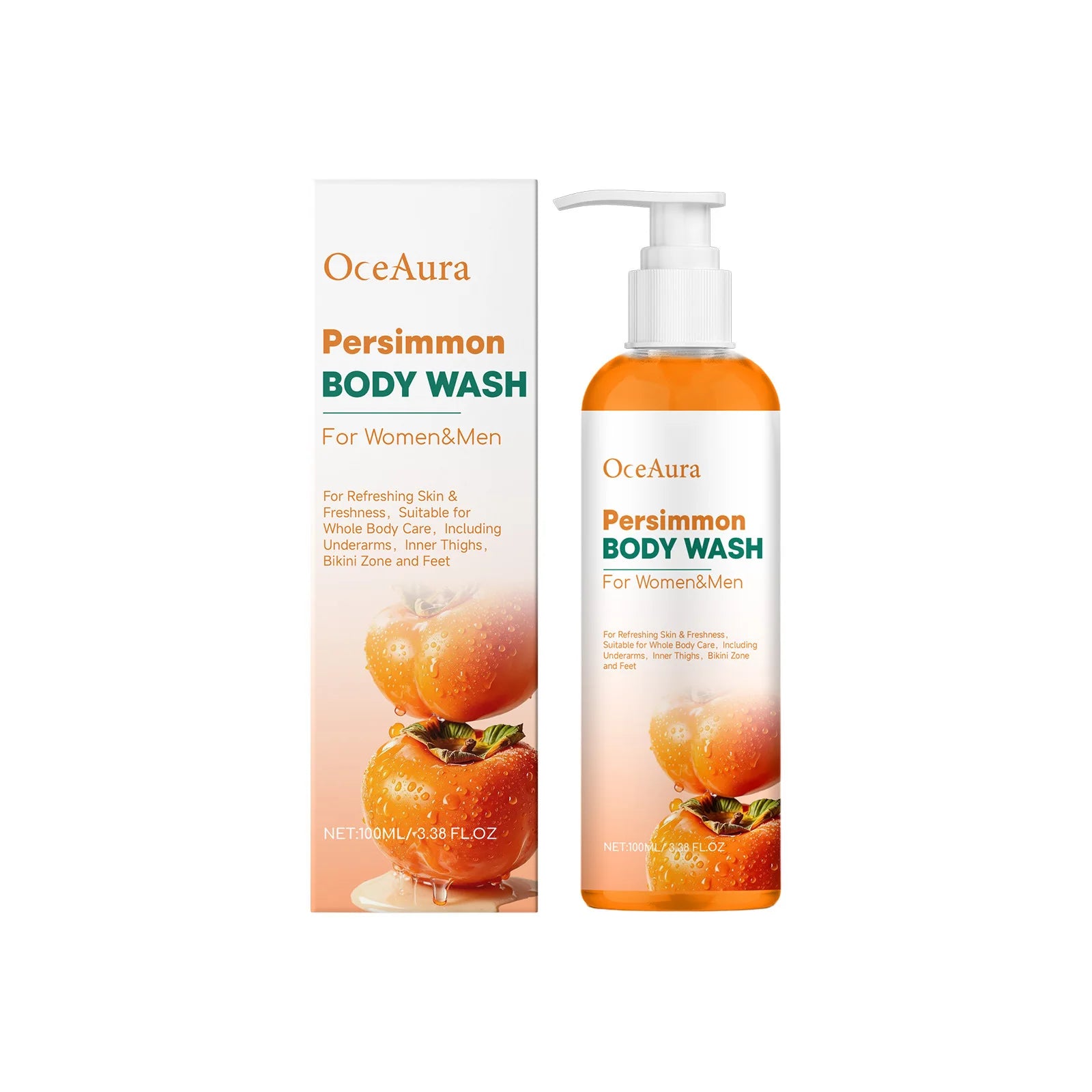 Persimmon Body Wash Deodorant Shower Gel for Men and Women 100ml