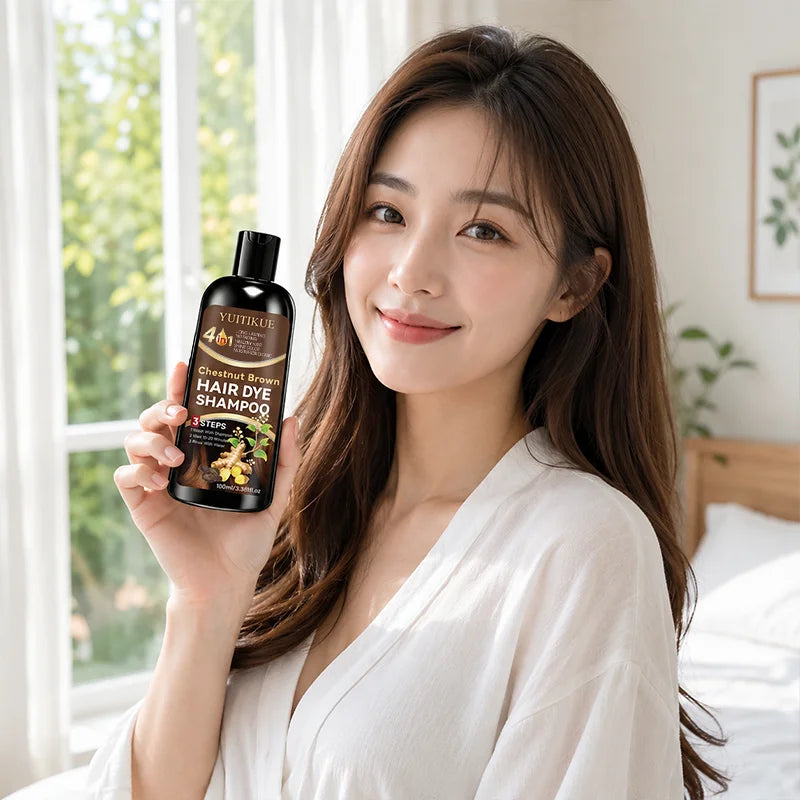 Chestnut Brown Ginger Hair Dye Shampoo 100ml