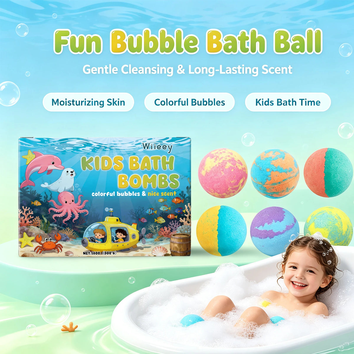 Kids Moisturizing Bath Bomb Gift Set