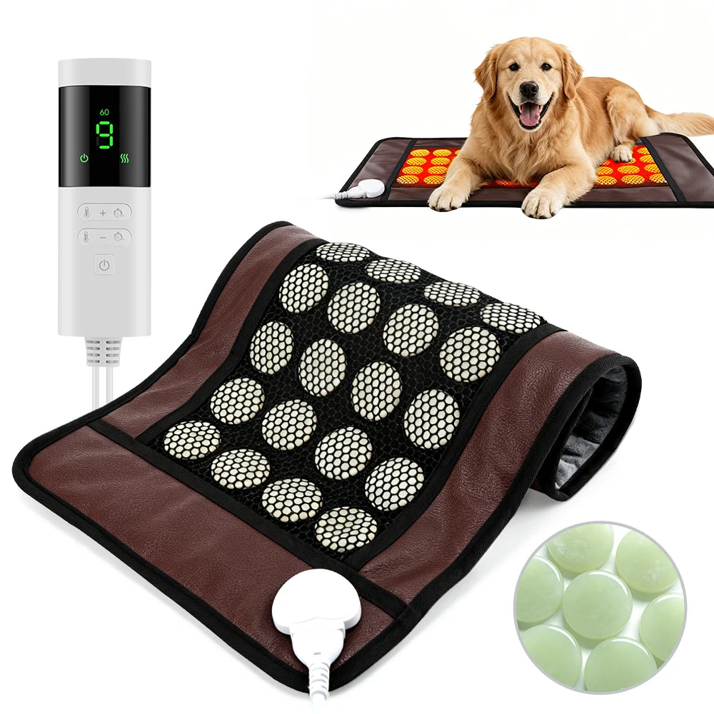 Natural Jade Stone Heating Pad for Pain Relief and Relaxation