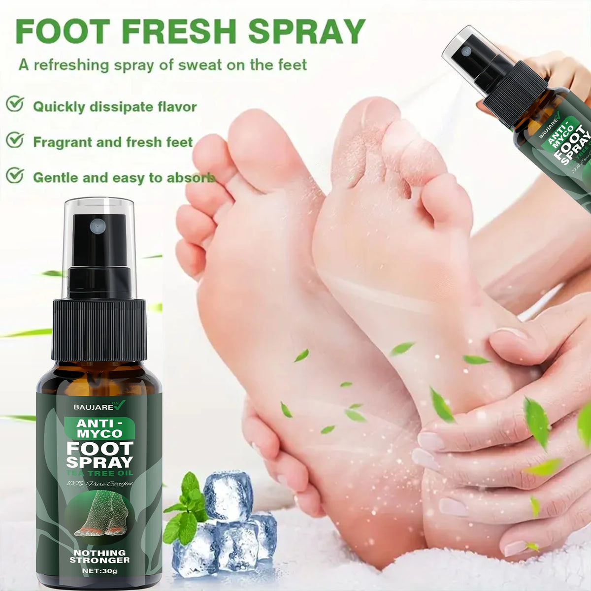 Anti Myco Foot Spray Tea Tree Oil Moisturizing Skin Care Treatment