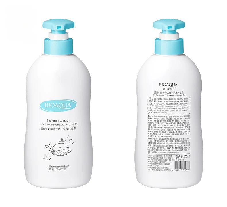 Bioaqua 2-in-1 Baby Shampoo and Body Wash Moisturizing Kids Shower Gel - 14