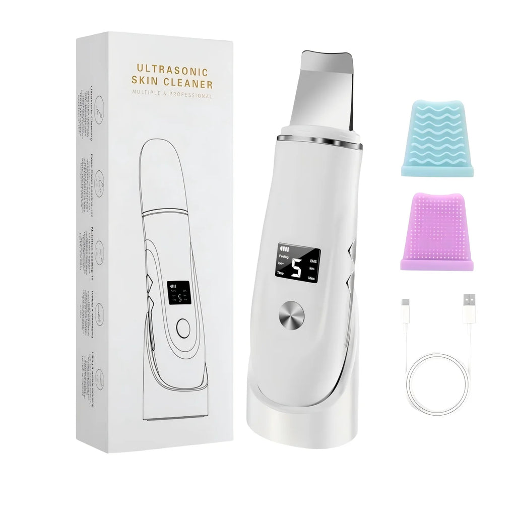 Ultrasonic Facial Skin Scrubber and Pore Cleaner