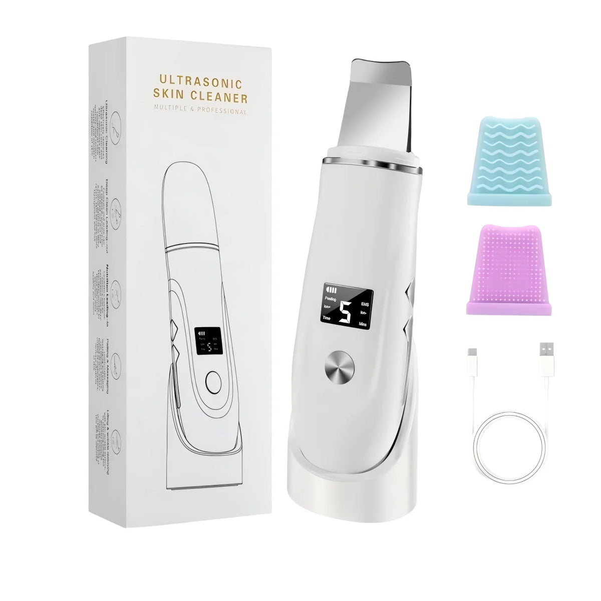Ultrasonic Facial Skin Scrubber and Pore Cleaner