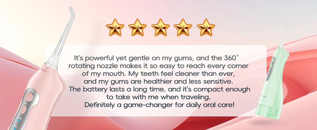 Portable Rechargeable Oral Irrigator Water Flosser for Teeth