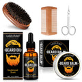 Beard Care Kit Sandalwood Grooming Set for Men Growth and Softening