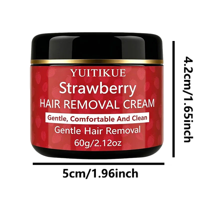 YUITIKUE Strawberry Depilatory Cream Gentle Body Hair Remover 60g - 13