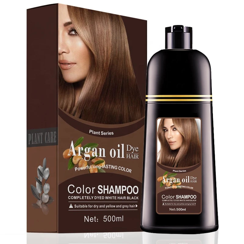 Argan Oil Permanent Hair Color Dye Shampoo 500ml - 5