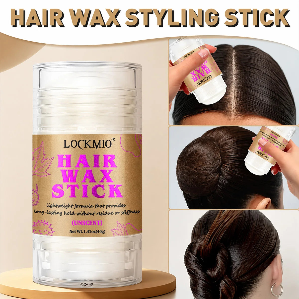 40g Hair Styling Wax Stick Finishing Cream for Flyaways - 1
