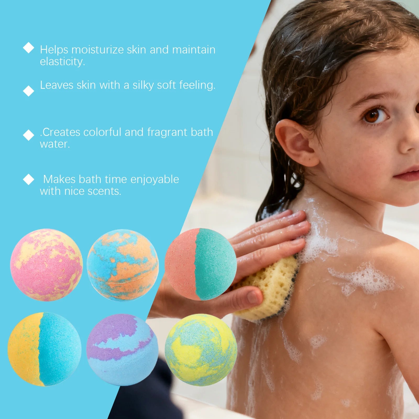 Kids Moisturizing Bath Bomb Gift Set - 11