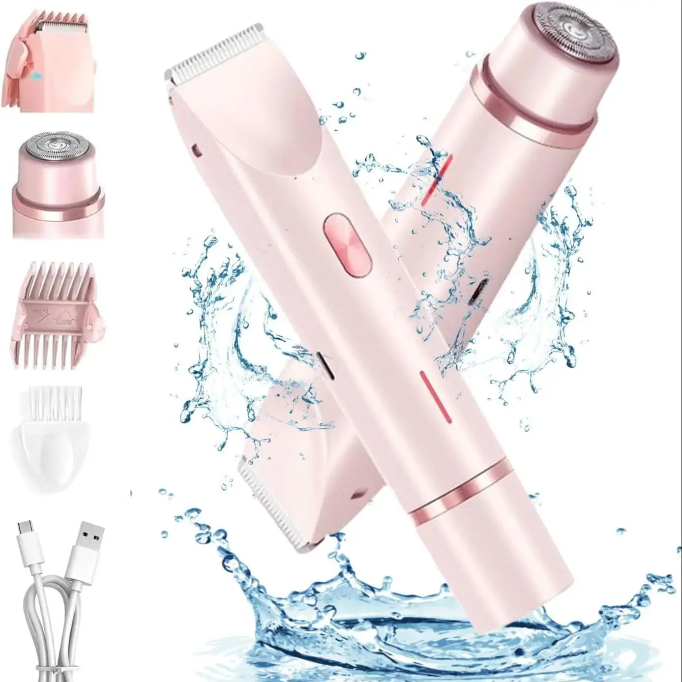 Electric Waterproof Shaver for Women Bikini and Body Hair Removal - 1