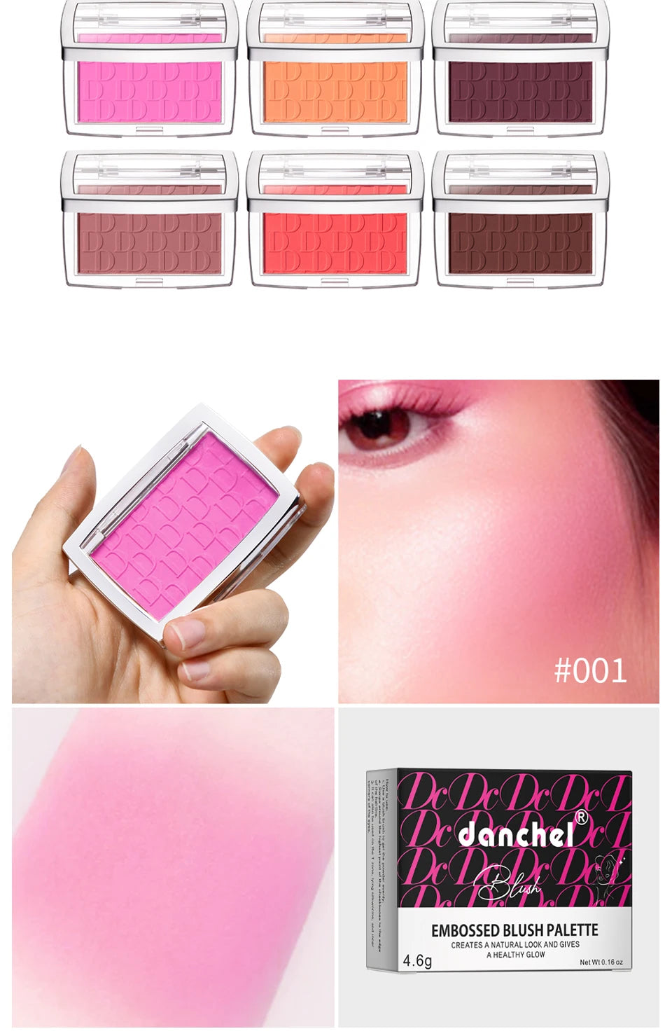 Embossed Matte Blush Palette for Natural Cheek Color - 13