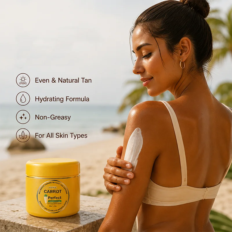 YUITIKUE Carrot Self Tanning Cream Natural Bronzing Body Lotion