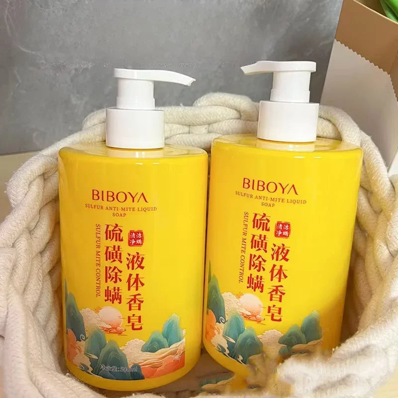 Sulfur Mite Removal Body Wash 500ml Liquid Soap Deep Cleansing