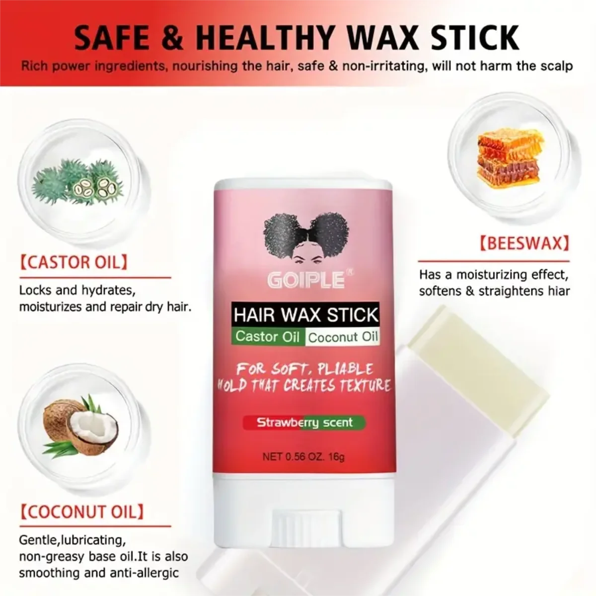 Goiple Lace Wig Bonding Kit Waterproof Glue Wax Stick and Remover Set
