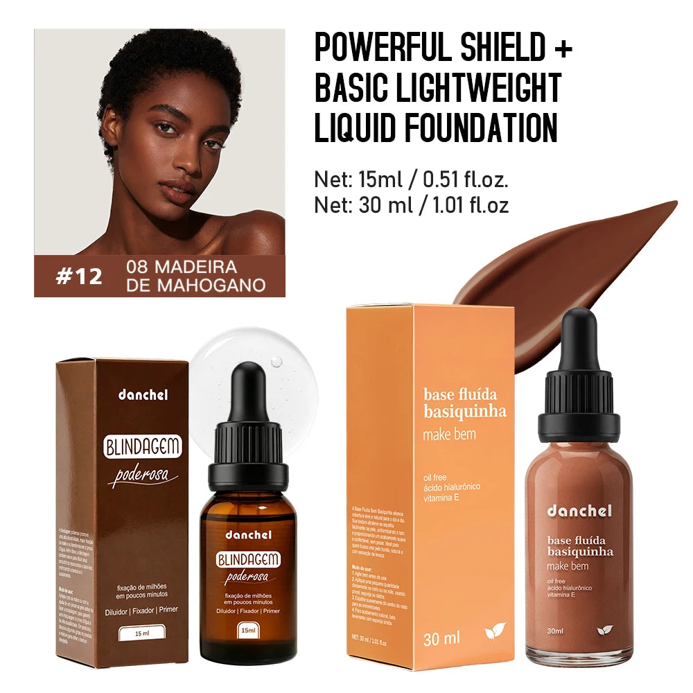 Liquid Foundation and Primer Makeup Set for Long-Lasting Coverage - 21