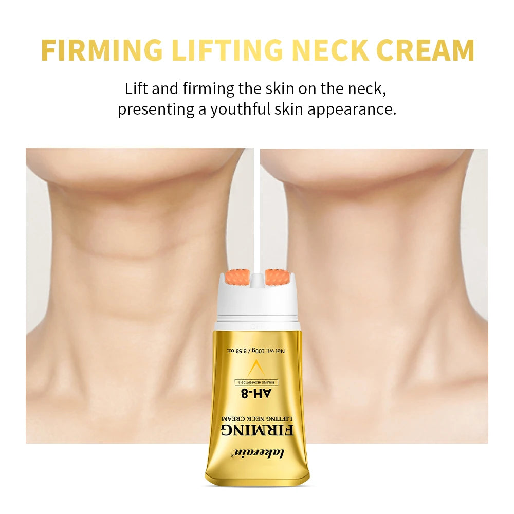 Firming Neck Cream with Massage Roller for Crepey Skin