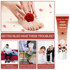 Rose Foot Deodorant Cream Long Lasting Odor Control and Moisturizer