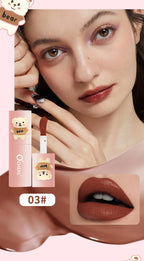 O'CHEAL Teddy Bear Matte Lip Gloss Waterproof Long Lasting Lipstick