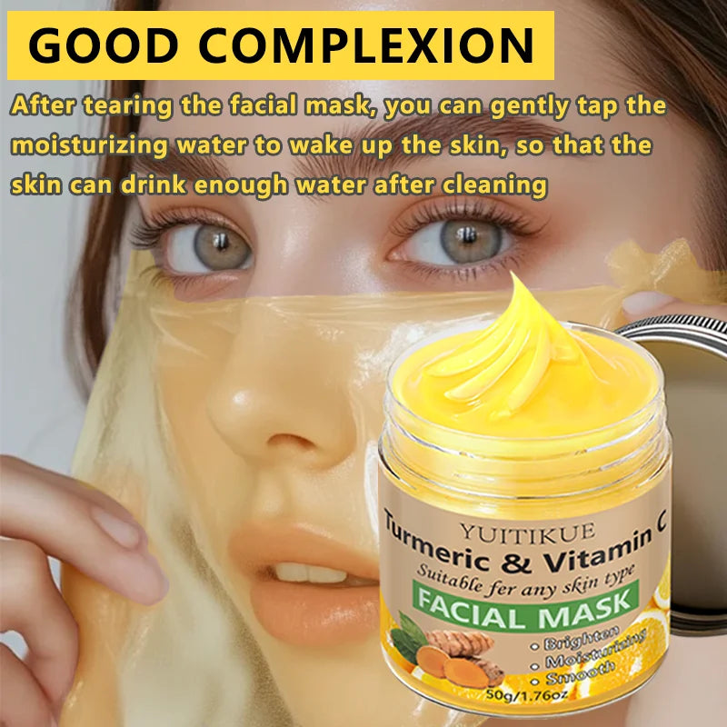 YUITIKUE Turmeric and Vitamin C Peel Off Face Mask for Skin Brightening - 5