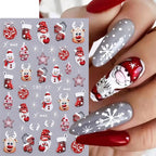 Festive Christmas Cartoon Nail Art Decals