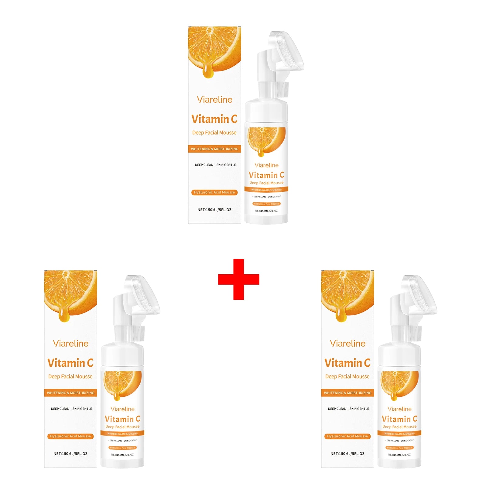 Vitamin C Brightening Facial Cleanser with Exfoliating Brush - 15