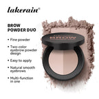 Two-Color Waterproof Eyebrow Powder Palette for Defined Brows