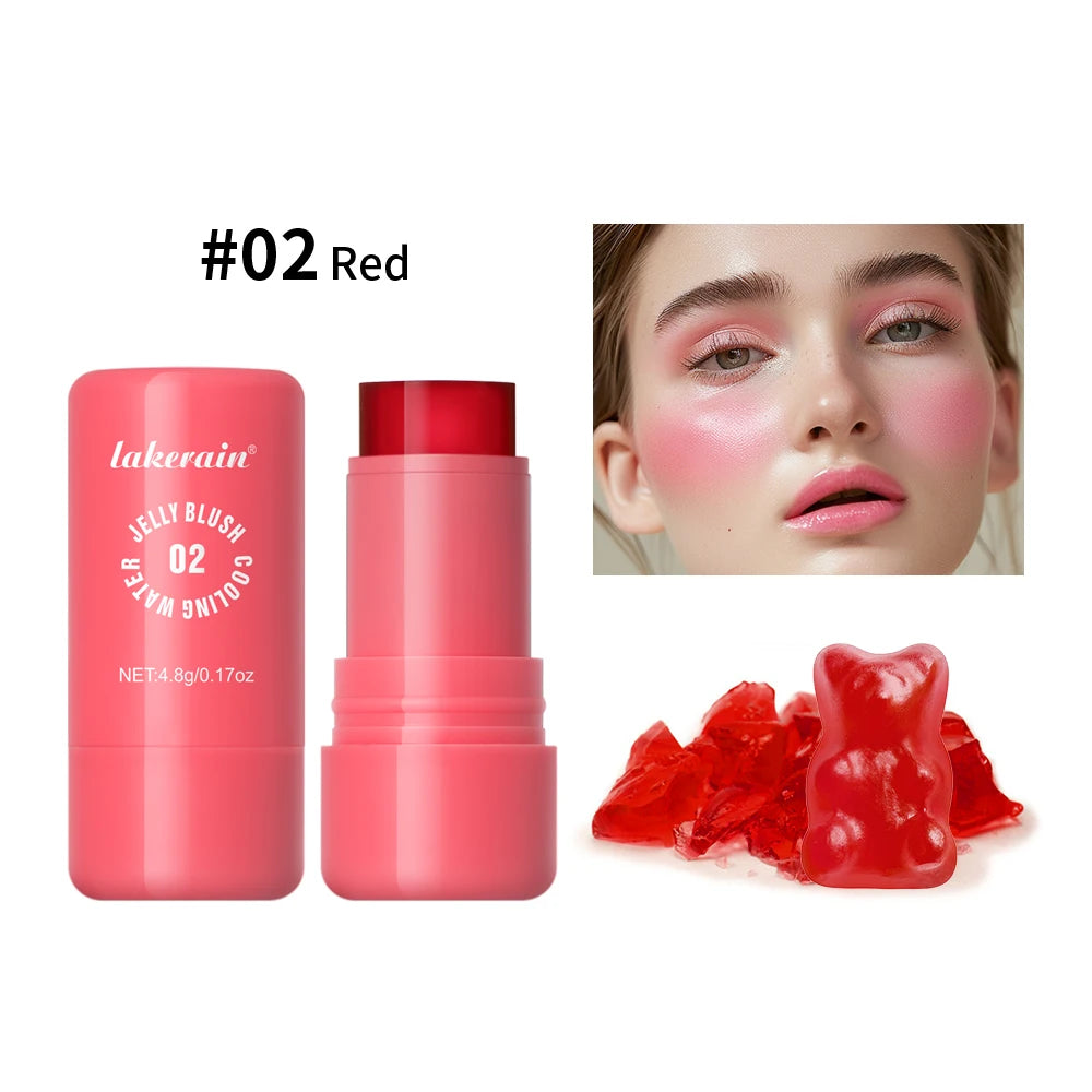 Cooling Water Jelly Blush Stick for Cheeks and Lips