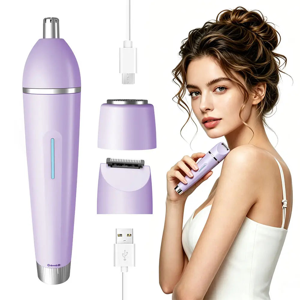 3-in-1 Waterproof Electric Hair Trimmer for Women - 1