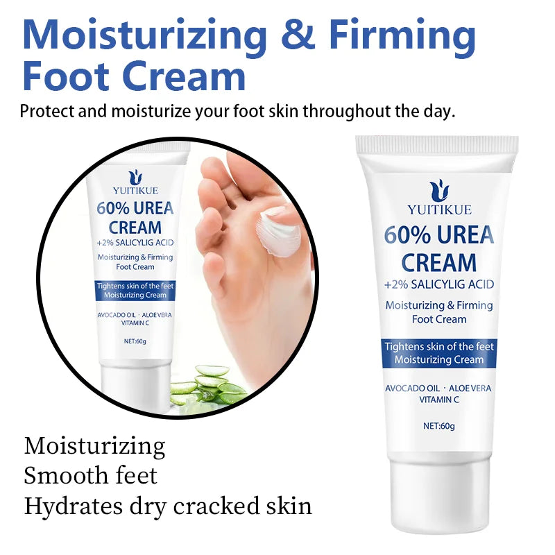 YUITIKUE 60% Urea Foot Repair Cream for Dry Cracked Skin 60g
