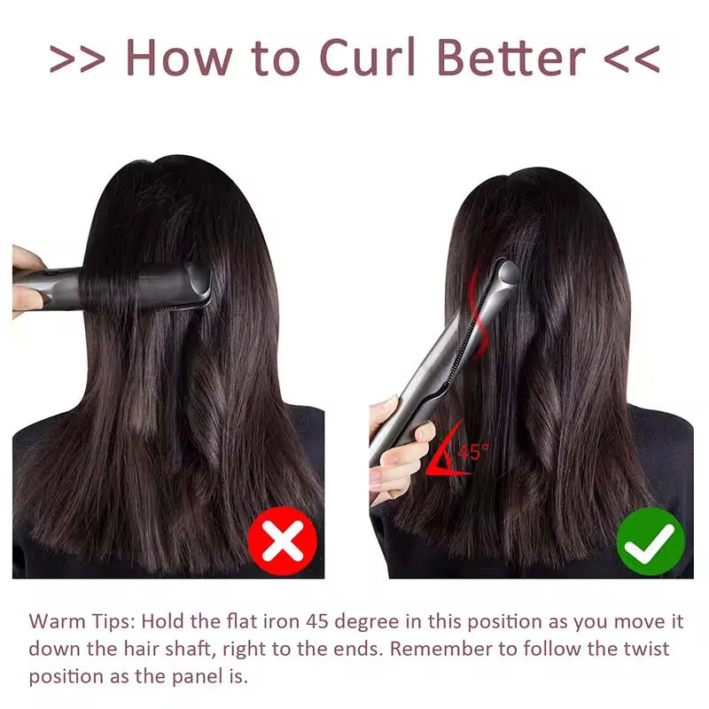 2-in-1 Twisted Hair Straightener and Curling Iron Ceramic Styler