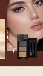 O'CHEAL Three Color Eyebrow Powder Waterproof Makeup Palette