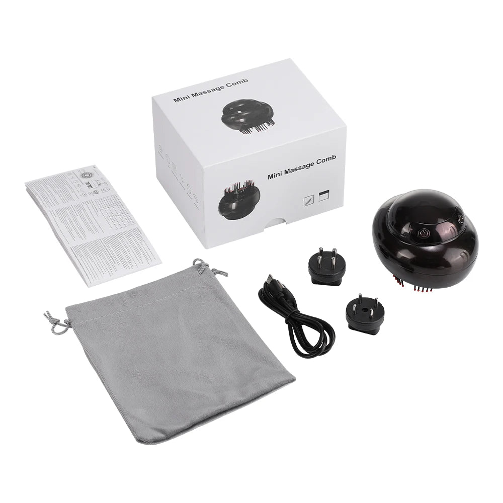 Electric Scalp Massager and Hair Oil Applicator with LED Light Therapy - 18