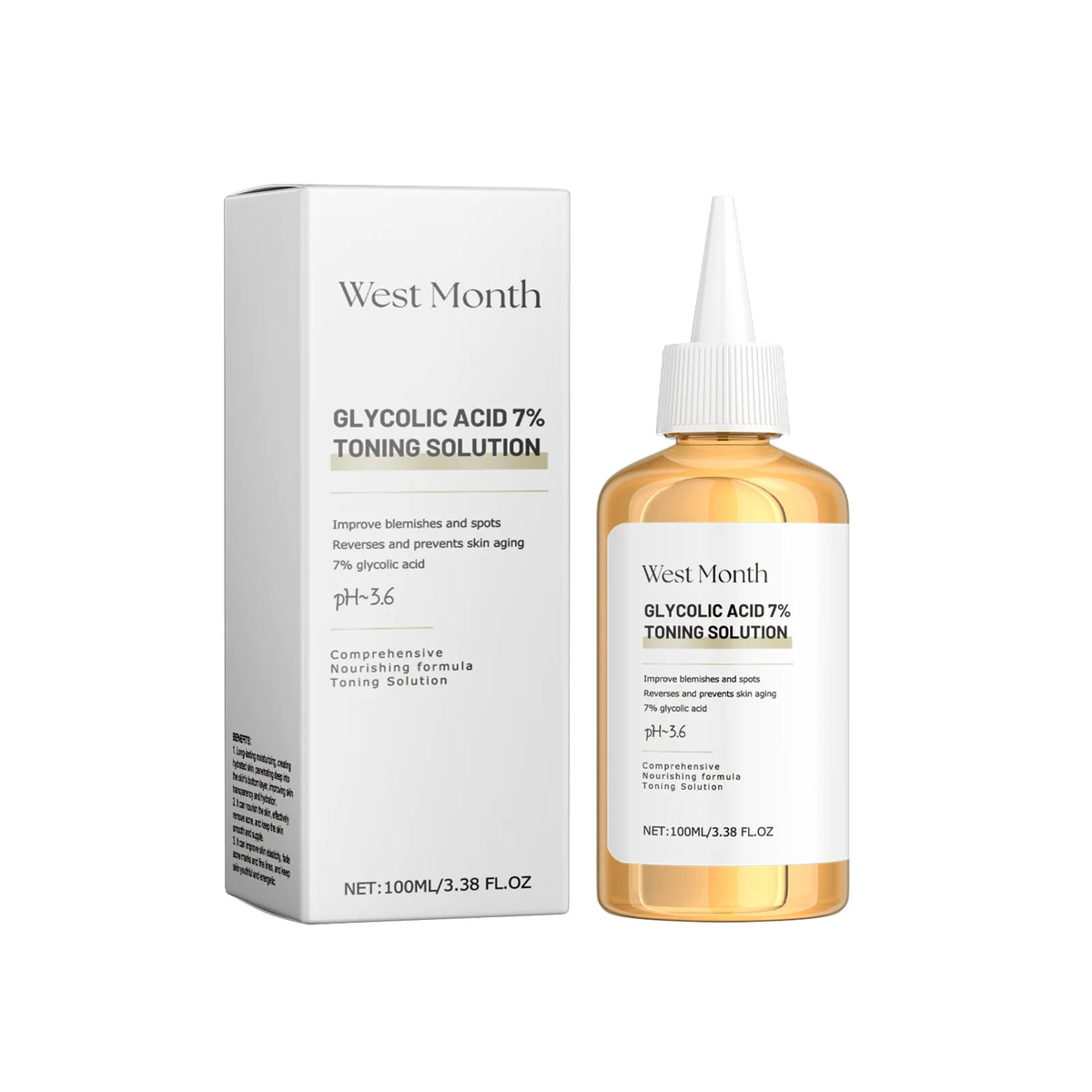 West Month Glycolic Acid 7 Percent Toning Solution Exfoliating Toner