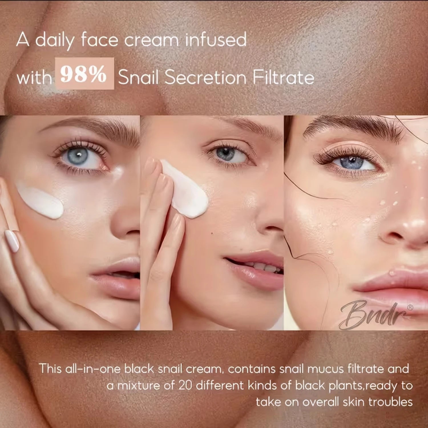 Water Ice Levin PDRN Snail Face Cream Firming Moisturizer Vitamin C - 6