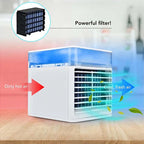 Portable Mini Air Cooler USB Desktop Fan with Humidifier and Night Light