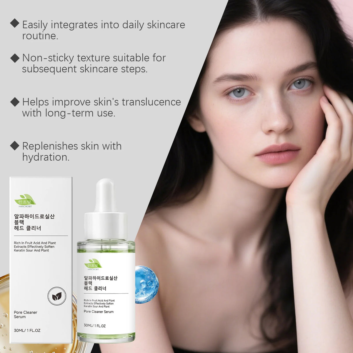 Hanchobit Pore Cleansing Serum Moisturizing Facial Skin Care Treatment