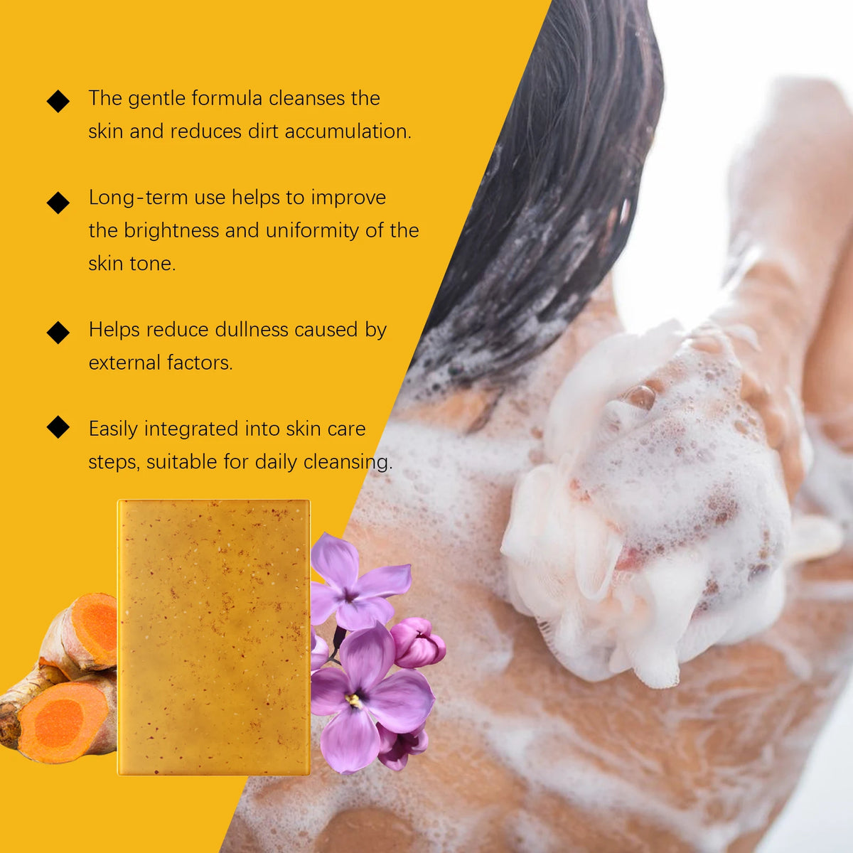 Turmeric and Clove Exfoliating Soap Bar for Face and Body