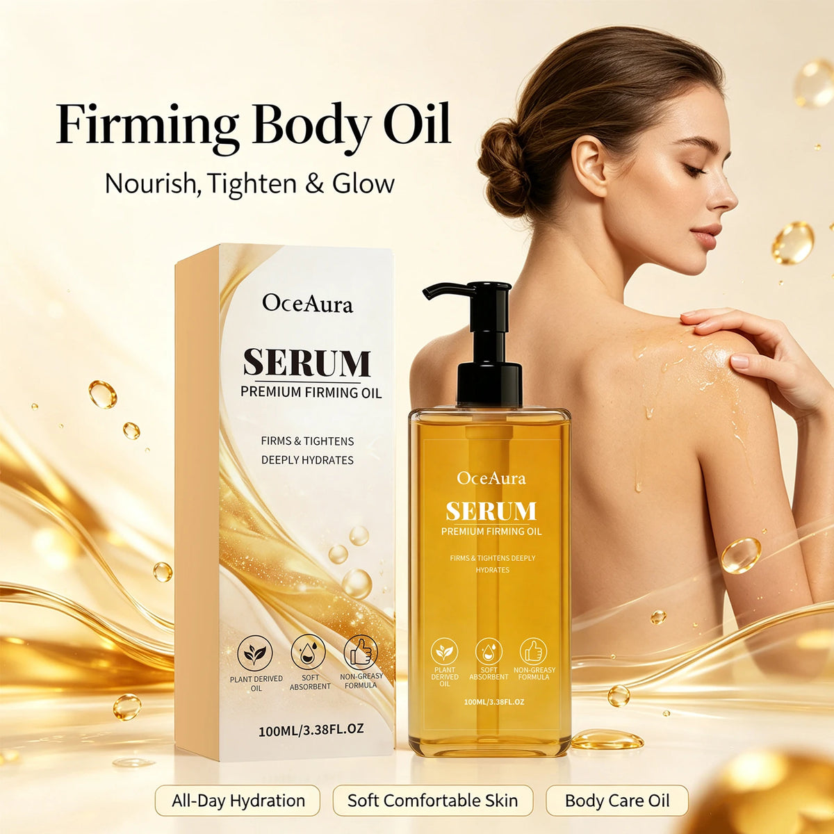 Firming Body Oil for Skin Tightening and Hydration