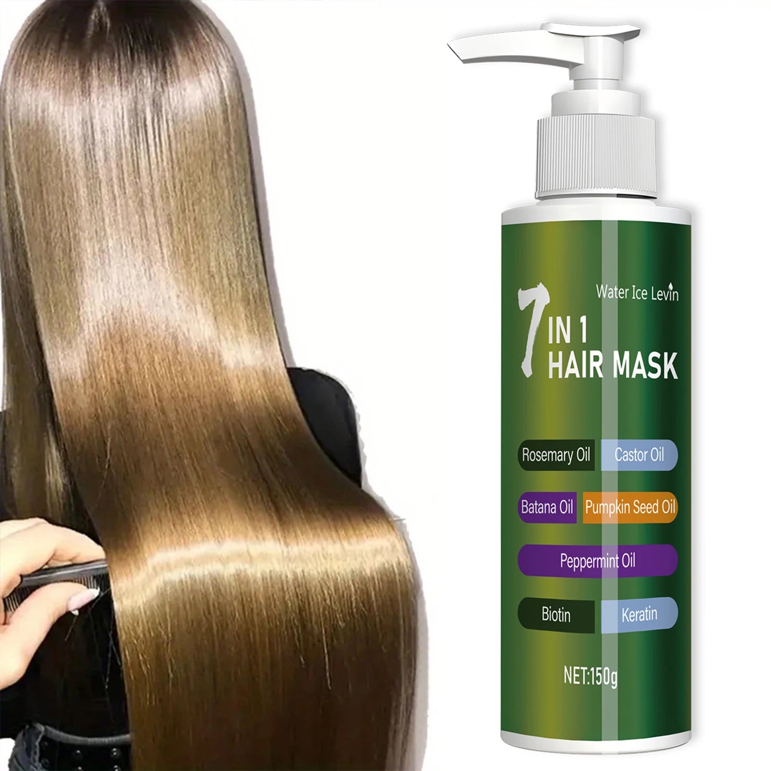 7-in-1 Deep Care Hair Mask with Rosemary Castor Oil Biotin and Keratin
